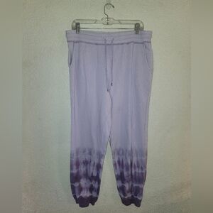 EUC Hem & Thread "Lavender Dip Dye Sweatpants" Lavender/Purple 100% Cotton Large